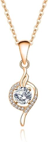 14K Gold 0.6ct D-Color VVS1 Diamond Spade Pendant Necklace, Stylish and Luxurious Women's Accessory in Saudi Arabia