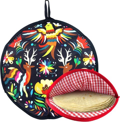 ZKOO 12" Tortilla Warmer Pouch, Insulated Tortillas Pouch for Tortillas, Tacos, Naan, Pizza Rolls, Microwavable Fabric Bag, Tortilla Warmer Keeps Food Warm for Up to 1 Hour (Yellow) in Kuwait
