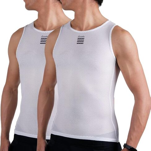 قميص LAMEDA بدون أكمام لركوب الدراجات للرجال خفيف الوزن بطبقة أساسية لركوب الدراجات سريع الجفاف قميص داخلي شبكي مضغوط بدون أكمام in Kuwait