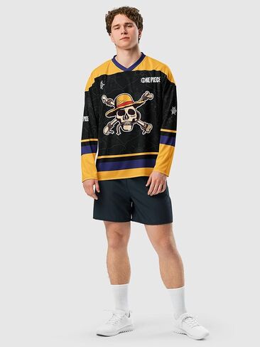 Netflix One Piece Straw Hat Pirates Hockey Jersey – Officially Licensed Pullover Athletic Jersey for Adults and Teens in Saudi Arabia