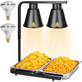 Yuanhao مصباح حراري قائم بذاته باللون الأسود مزود بمصباحين - 120 فولت، 500 وات (أسود) in Kuwait