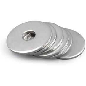 Washers,Flat Washer, Washers 1/10/50pcs Large Flat Gasket Sliver Washer Stainless Steel Big Metal Rings Meson Plain M3/M4/M5/M6/M8-M20 Fastener(M18 1piece) in Kuwait