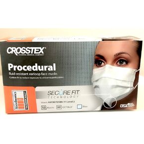 Crosstex Securefit Isofluid Earloop Mask, Blue GCICXBSF in Kuwait