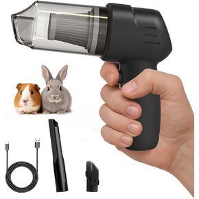 قفص مكنسة كهربائية محمولة على شكل خنزير غينيا، منظف قفص خنزير غينيا، مكنسة فضلات الأرانب، لتنظيف خفيف الوزن لخنزير غينيا، الأرنب، الهامستر، الشينشيلا، الزواحف، الطيور (أسود) in Kuwait