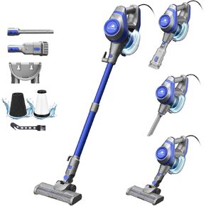 Intercleaner 23Ft Corded Vacuum Cleaner, with LED Headlights & Large Dust Cup, Powerful Suction for Hard Floors & Carpets, Adjustable Stick, Perfect for Pet Hair, Wall Mount Storage in Kuwait