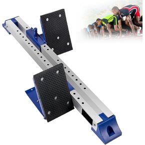 Track and Field Starting Blocks, Aluminum Alloy Competition Starting Blocks, Non Slip Track Pedals, 6 Angles Adjustment Wear Resistant Non Slip Rubber Pedal, Universal Starting Blocks for All Ages in Kuwait