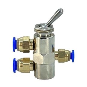 Cylindrical Air Pneumatic Mechanical Valve TAC2-4V Exhaust Valve 2 Position 5 Way Self-Locking Toggles Switch w Fiittings(TAC2-4V) in Kuwait