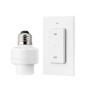 DEWENWILS مقبس إضاءة للتحكم عن بعد، مفتاح إضاءة لاسلكي لتركيبات مصابيح سلسلة السحب، نطاق 100 قدم، لا حاجة إلى أسلاك، مدرج ETL (وحدة تحكم مثبتة على الحائط + قاعدة لمبة واحدة، إصدار أقصر) in Kuwait