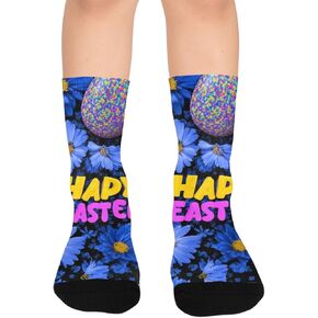 جوارب المشي لمسافات طويلة على شكل بيضة زرقاء كهربائية - جوارب شتوية حرارية سميكة دافئة للأولاد والبنات الصغار للمدرسة، والارتداء اليومي والأنشطة الخارجية in Kuwait