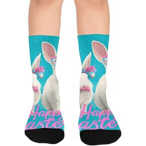 جوارب المشي لمسافات طويلة على شكل أرنب عيد الفصح الاستوائية - جوارب شتوية سميكة دافئة للأولاد والبنات الصغار للمدرسة، والارتداء اليومي والأنشطة الخارجية in Kuwait