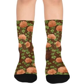 Clover and Ranunculus Hiking Socks - Toddler Boys & Girls Warm Thick Thermal Winter Crew Socks for School, Daily Wear & Outdoor Activities in Kuwait