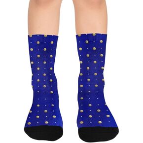 جوارب المشي لمسافات طويلة باللون الأزرق الملكي - جوارب شتوية حرارية سميكة دافئة للأولاد والبنات الصغار للمدرسة، والارتداء اليومي والأنشطة الخارجية in Kuwait