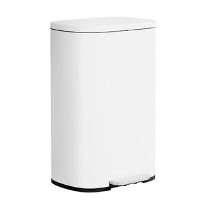 PayLessHere Stainless Steel Trash Can with Lid - Removable Inner Bucket, Foot Pedal, Soft Close for Office, Home, Kitchen (Red, 13 G) in Kuwait