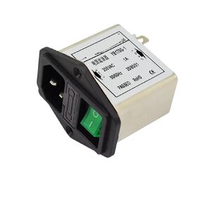 YB170G-1A/3A/6A/10 Socket + Single Insurance + Green Light Switch Power Filter 220V 250V(YB170G-10A) in Saudi Arabia