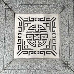 Heavy Duty Quick Drain Sewer Cover - Customizable Square Metal Grate for Garden, Blocks Debris, Removable Outdoor Drainage Solution (10cm x 10cm / 4"x4") in Kuwait