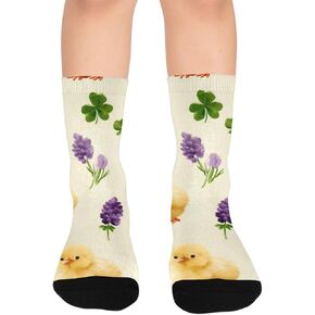 Chick and Lavender Hiking Socks - Toddler Boys & Girls Warm Thick Thermal Winter Crew Socks for School, Daily Wear & Outdoor Activities in Kuwait