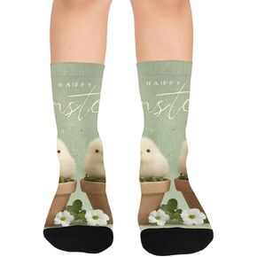 Potted Easter Chicks Hiking Socks - Toddler Boys & Girls Warm Thick Thermal Winter Crew Socks for School, Daily Wear & Outdoor Activities in Kuwait