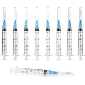 محاقن Luer Lock 3 مل، حقنة مختبر 3cc 23G 1 بوصة، مغلفة بشكل فردي، حزمة من 20 in Kuwait
