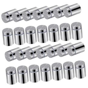 Holibanna 48pcs Stainless Steel Standoff Screws for Wall Sign Mounting 19x25mm Brushed Finish Suitable for Glass and Acrylic Displays Sturdy Advertising Hardware in Kuwait