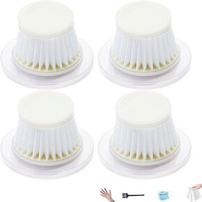 4 pack Replacement HEPA Filters for Horsepower Duck Vacuum Cleaner as Seen on TV,Washable & Reusable Filters for Duck Vac Cordless Vacuum, High-Efficiency Filtration for Handheld Vacuum Models in Kuwait
