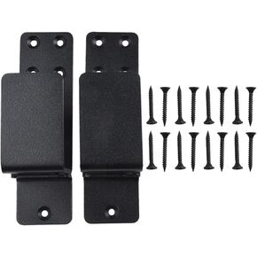 2pc Door Barricade U Brackets Home Security Heavy Duty Reinforcement Lock Metal Bar Bracket for Garage Warehouses Latches(DVPEN01-SL) in Saudi Arabia