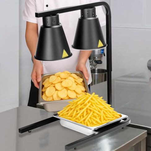 Yuanhao مصباح حراري قائم بذاته باللون الأسود مزود بمصباحين - 120 فولت، 500 وات (أسود) in Kuwait