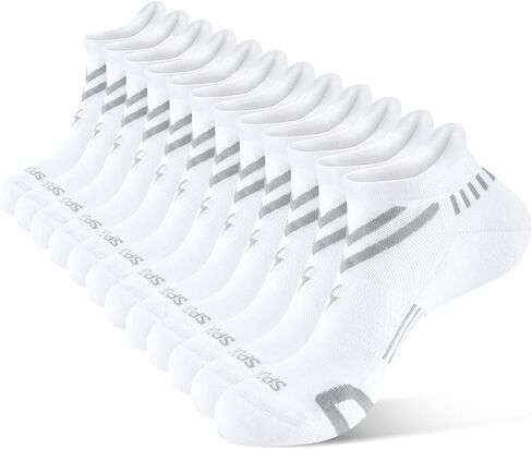 جوارب نسائية للجري للكاحل، جوارب رياضية منخفضة القطع مبطنة ومضادة للبثور من القطن لممارسة التمارين الرياضية في صالة الألعاب الرياضية 6 أزواج in Kuwait