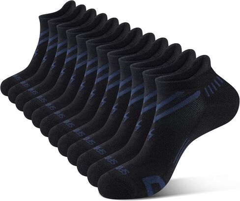 Women Ankle Running Socks, Low Cut Athletic Cushioned Anti-Blister Wicking Cotton Gym Workout Sports Socks 6 Pairs in Saudi Arabia