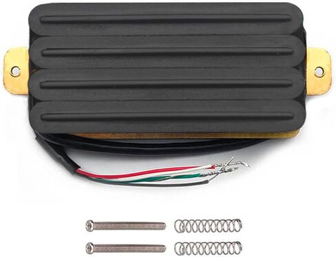 Black Gold Hot Rail 2-Dual Blade Electric Guitar High Output Track Type Four Coil Humbucker Guitar Pickup Compatible with Stratocaster Telecaster Les Paul in Saudi Arabia