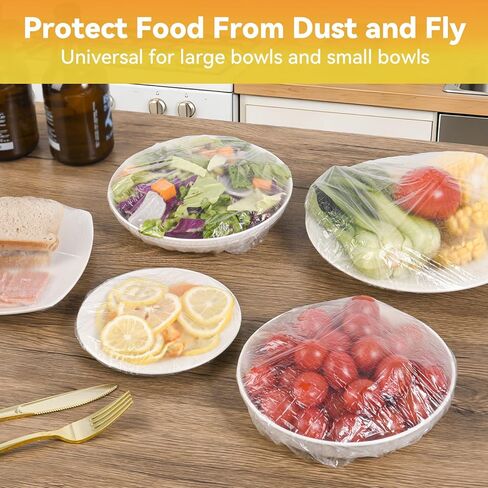 200 قطعة من أغطية الأوعية المقاومة للخبز، قبعات دش كبيرة قابلة لإعادة الاستخدام لخبز العجين المخمر، غلاف بلاستيكي مرن للطعام يحافظ على الطعام طازجًا في الهواء الطلق in Kuwait