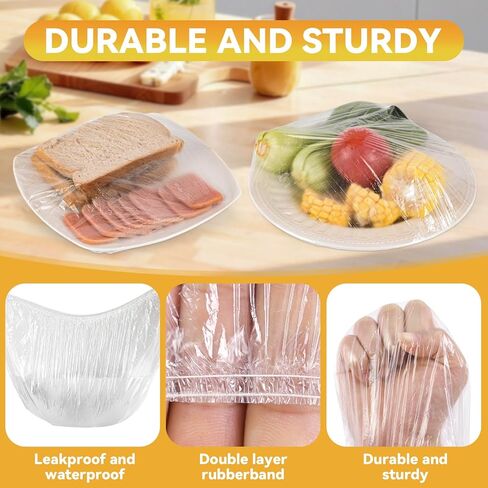 200 قطعة من أغطية الأوعية المقاومة للخبز، قبعات دش كبيرة قابلة لإعادة الاستخدام لخبز العجين المخمر، غلاف بلاستيكي مرن للطعام يحافظ على الطعام طازجًا في الهواء الطلق in Kuwait