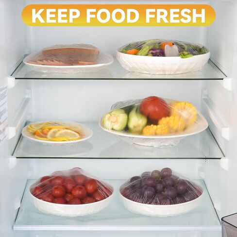 200 قطعة من أغطية الأوعية المقاومة للخبز، قبعات دش كبيرة قابلة لإعادة الاستخدام لخبز العجين المخمر، غلاف بلاستيكي مرن للطعام يحافظ على الطعام طازجًا في الهواء الطلق in Kuwait