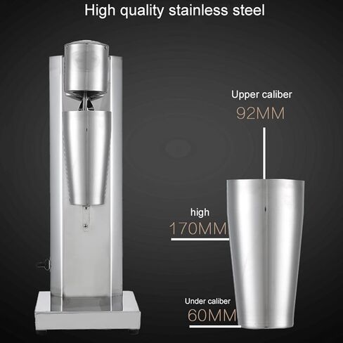 Commercial Electric Stainless Steel Milk Shake Machine,Single Heads Smoothie Malt Blender,Rotating Speed 18000 RPM,W/800Ml Stainless Steel Cup in Saudi Arabia