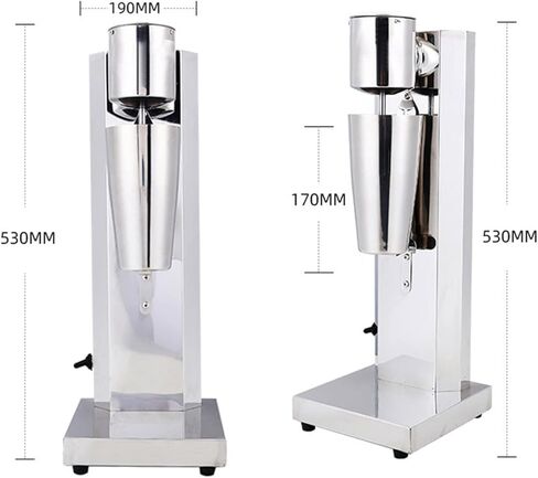 Commercial Electric Stainless Steel Milk Shake Machine,Single Heads Smoothie Malt Blender,Rotating Speed 18000 RPM,W/800Ml Stainless Steel Cup in Saudi Arabia