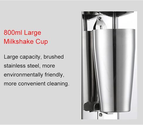 Commercial Electric Stainless Steel Milk Shake Machine,Single Heads Smoothie Malt Blender,Rotating Speed 18000 RPM,W/800Ml Stainless Steel Cup in Saudi Arabia