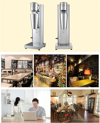 Commercial Electric Stainless Steel Milk Shake Machine,Single Heads Smoothie Malt Blender,Rotating Speed 18000 RPM,W/800Ml Stainless Steel Cup in Saudi Arabia