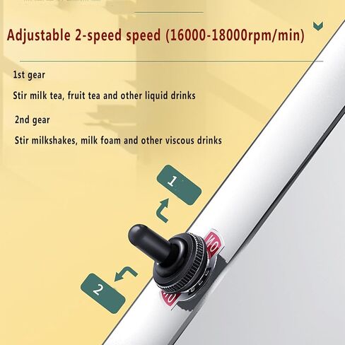 Electric Milkshake Maker,Milk Tea Shaking Machine with Stainless Steel Stirring Rod and Micro Switch,Adjustable 2-Speed Speed,Double Head(Single Head) in Saudi Arabia
