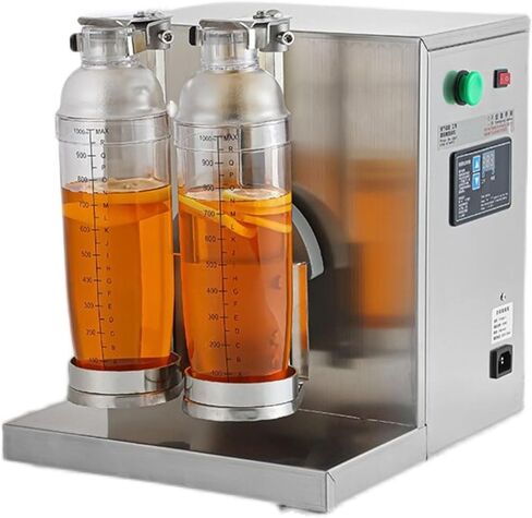 Automatic Bubble Tea Shaker Machine, Electric Double Frame Commercial Stainless Steel 340 R/MIN Shaking Machine 350ml - 1000ml Digital Timer 1-120 in Saudi Arabia