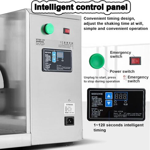 Automatic Bubble Tea Shaker Machine, Electric Double Frame Commercial Stainless Steel 340 R/MIN Shaking Machine 350ml - 1000ml Digital Timer 1-120 in Saudi Arabia