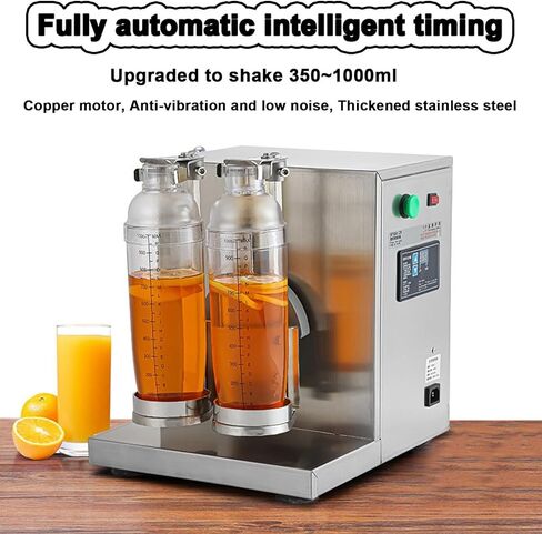 Automatic Bubble Tea Shaker Machine, Electric Double Frame Commercial Stainless Steel 340 R/MIN Shaking Machine 350ml - 1000ml Digital Timer 1-120 in Saudi Arabia