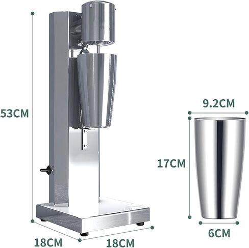 Electric Milkshake Maker,Milk Tea Shaking Machine with Stainless Steel Stirring Rod and Micro Switch,Adjustable 2-Speed Speed,Single Head(Single Head) in Saudi Arabia