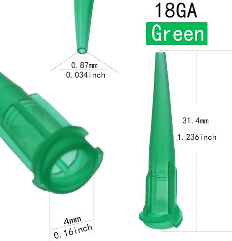 VIBICCK 7 أحجام، 144 فوهة توزيع غراء حادة، أداة غراء إبرة حادة الأنف، تستخدم لتطبيق السوائل الصناعية والمواد اللاصقة والأحبار والعطور، جميعها من البلاستيك in Kuwait