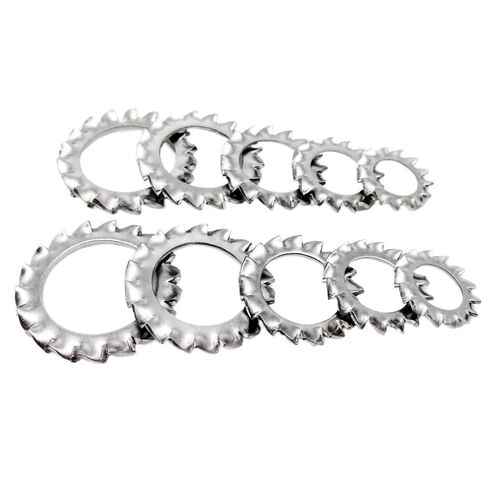 Washers,Flat Washer, Lock washers 50pcs Shakeproof Star Gasket, M2.5 to M24 304 Stainless Steel External Toothed Washer, Tooth Washers(M8) in Kuwait