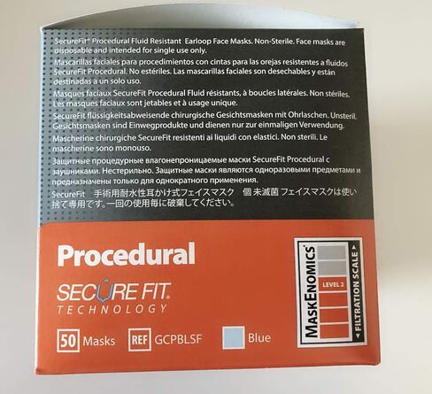 Crosstex Securefit Isofluid Earloop Mask, Blue GCICXBSF in Kuwait