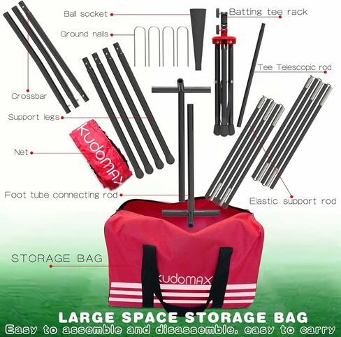 Baseball/Softball 6×6FT Kids Practice Net for Hitting & Pitching,Stable Bow Frame, Batting Tee, Target and Strike Zone for Throwing, Most Suitable for Kids and Teenager in Saudi Arabia