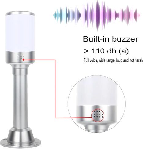 Aluminum Shell Sound and Light Integrated LED Tricolor in One Layer Warning Light 3 Color Alarm Buzzer for Industrial Machines in Saudi Arabia