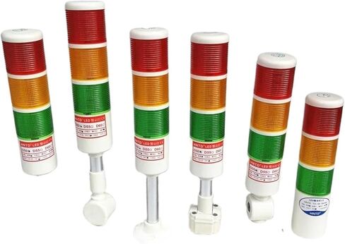 مصباح كومة أمان صناعي 3 طبقات LED إشارة برج تحذير ضوء إنذار مصباح قاعدة مختلفة 24 فولت ضوء تحذير للآلة (قضيب 50 مم قابل للطي) in Saudi Arabia