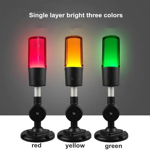 Led 3 Color in One Layer Indicator Lamp 24V Warning Light Workshop Machine Signal Buzzer Alarm Caution Black Foldable Tower Lamp in Saudi Arabia