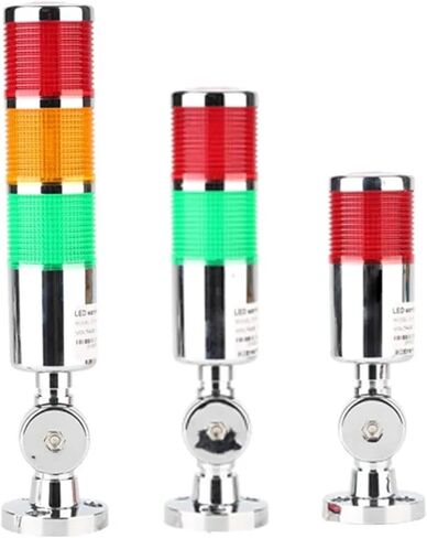 DC24V AC110V 220V Industrial Multilayer Stack Light Fold LED Signal Tower Alarm Caution Safety Buzzer Light for Machinery Alarm(220V with Buzzer) in Saudi Arabia