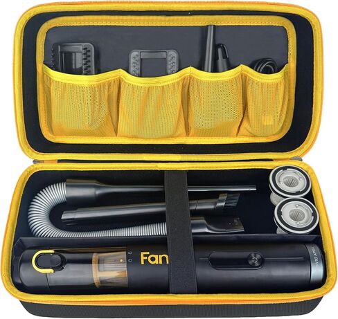 جراب Fanttik Slim V8 Apex/ V8 Mate/for Fanttik Slim V10 Apex/ V10 Mate مكنسة السيارة المحمولة اللاسلكية. وحدة تخزين صلبة محمولة مع مقسم قابل للإزالة وجيب شبكي للملحقات (الجراب فقط) in Kuwait